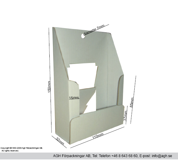 A6-broschyrställ 110x32x150mm
