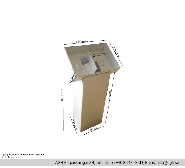 Kampanj på två a4 fack ställ format 227x100mmx320