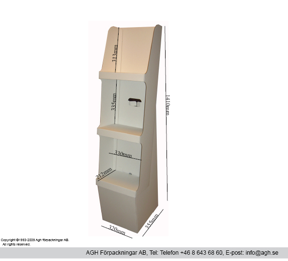 Golvställ med 3 hyllor 330x212x335mm passar för flaskor