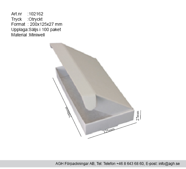 Post anpassad 0427 box 200x125x27 mm